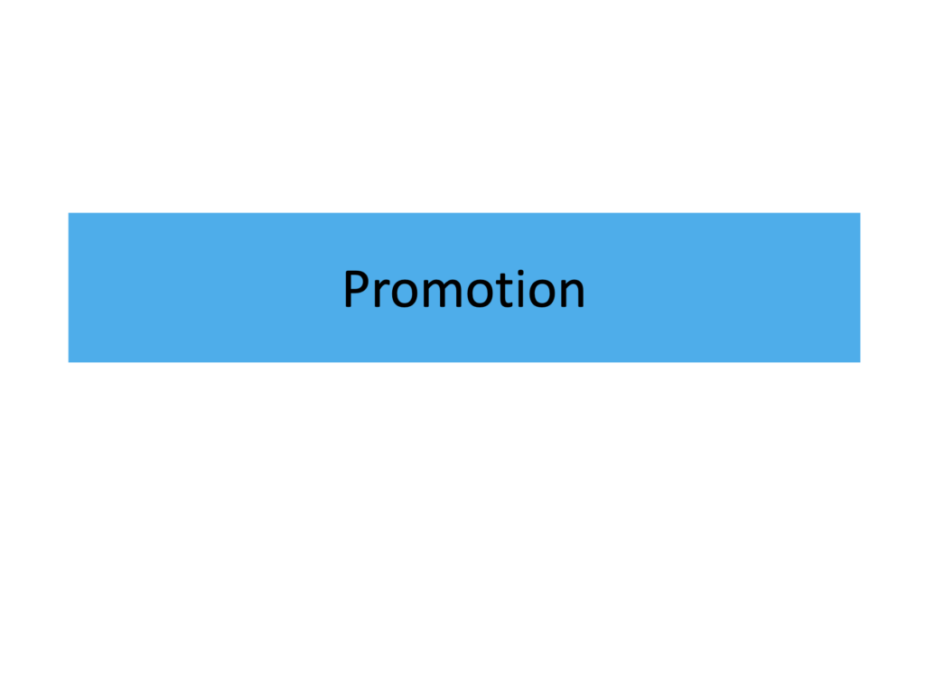 Promotion Presentation Notes